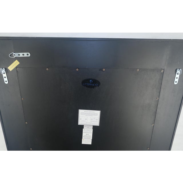 Jay Spectre Turquoise Green Colored Shell Tile Frame 38x48 Rectangle Frame Wall Mirror MINT! For Sale - Image 4 of 12