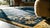 Textile 1920s Navy Open Field Art Deco Modern Antique Chinese Peking Knotted Wool Rug For Sale - Image 7 of 9