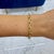 Metal Men’s Gabriel & Co 5.50mm 14k Yellow Gold Solid Chain Faceted Link Bracelet For Sale - Image 7 of 8