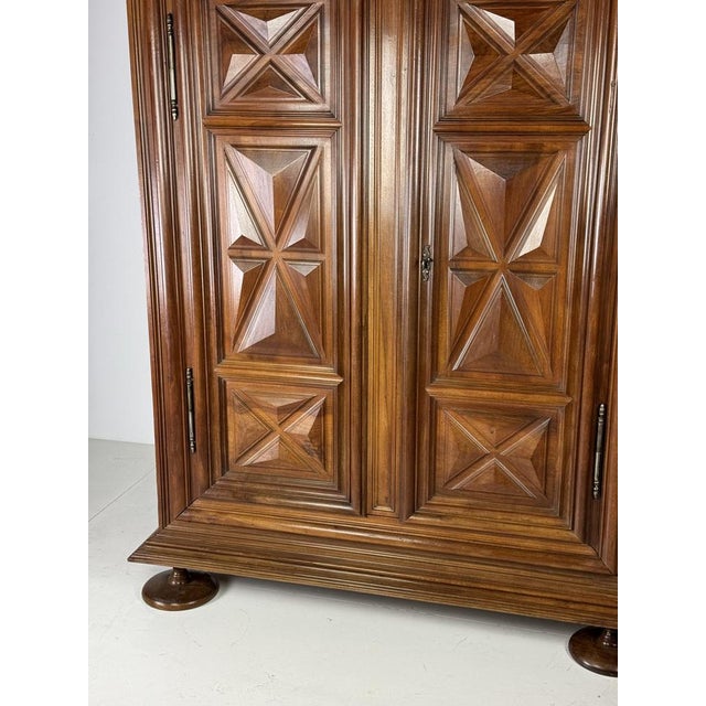 Burgundy Walnut Wardrobe, 1700s For Sale - Image 13 of 18