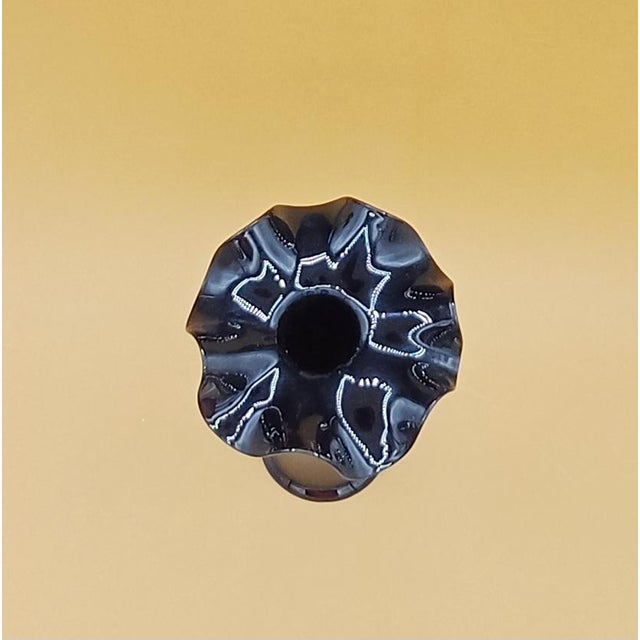 Victorian Black Glass Vase, 1970s For Sale - Image 3 of 5