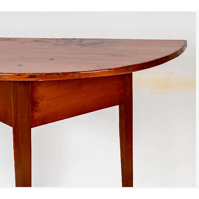 American Shaker (Attributed) Demi-Lune Table For Sale - Image 3 of 11