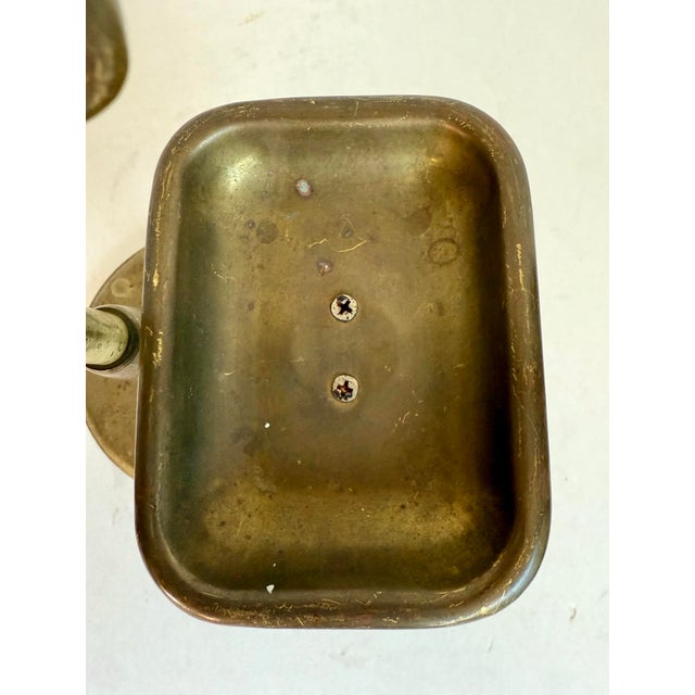 Early 20th Century Early 20th Century Solid Brass Gentleman’s Shaving Grooming Stand For Sale - Image 5 of 10