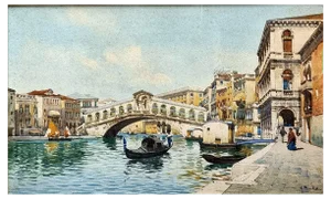 Guido Peruzzi, View of the Grand Canal, 1930, Watercolor