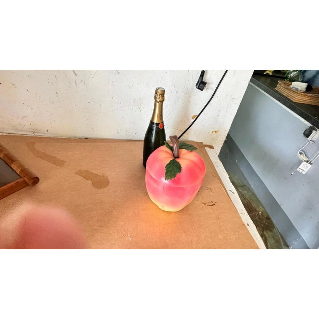 Ice Bucket in Plastic Fruit shape Red and Yellow Color France circa 1970