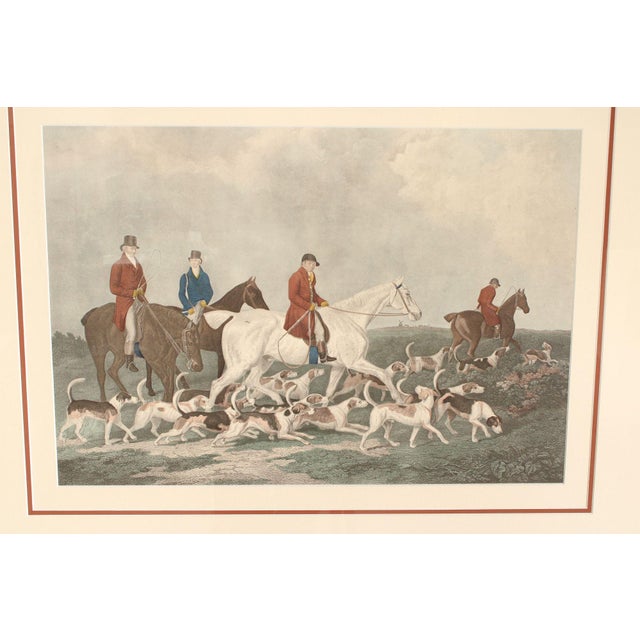 English Richard Woodman Framed Engraving, 'The Earl of Derby's Stag Hounds' For Sale - Image 3 of 14