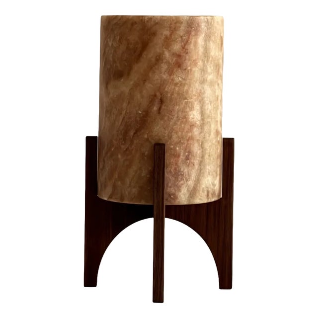 Comet No. 0212 Hand-Carved Alabaster Table Lamp by Material Lights For Sale