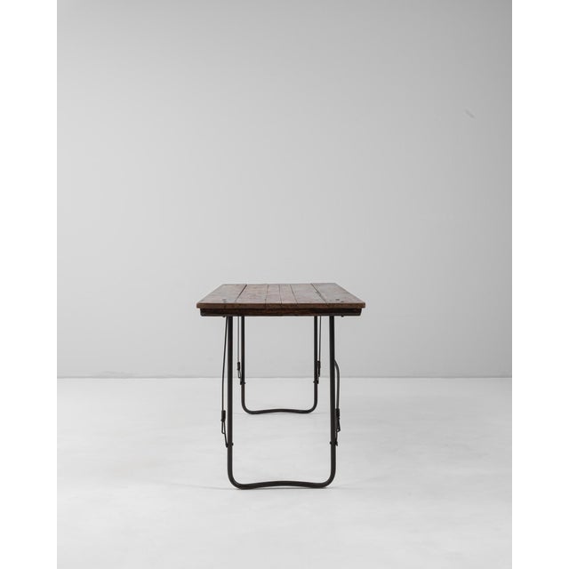 20th Century French Metal Table With Wooden Top For Sale - Image 18 of 18