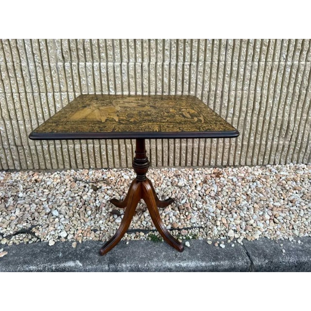 20th Century Ducan Phyfe Style Ferguson Brothers Tilt Top Game Table For Sale - Image 14 of 17