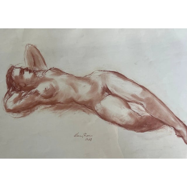 Harry Rosin Nude Pastel, C. 1948 For Sale - Image 4 of 14
