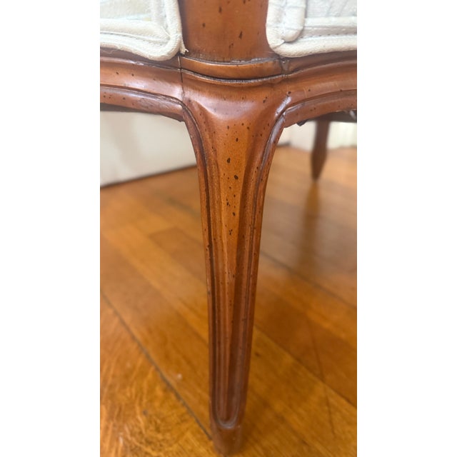 1990s Louis XV Style Carved Walnut Bergère Armchair With Cane Back, Boston Design Center For Sale - Image 13 of 17