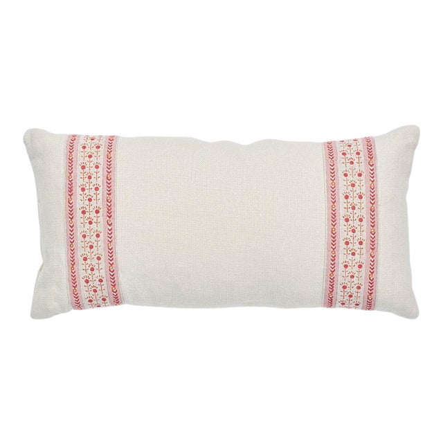 Schumacher Pica Bella Block Print Pillow For Sale