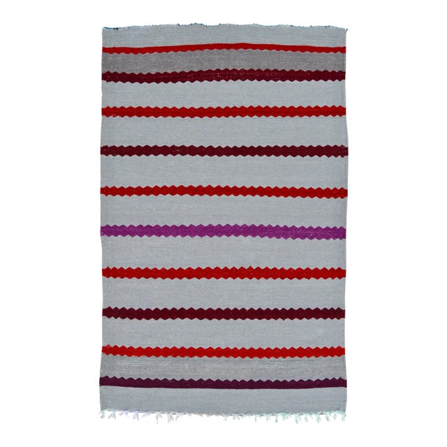 Late 20th Century Vintage Moroccan Rug - 5'2'' X 3'2'' For Sale