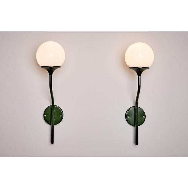 Gold Wall Sconce with One Globe by Goffredo Reggiani for Lampadari Reggiani, 1960s For Sale - Image 8 of 13