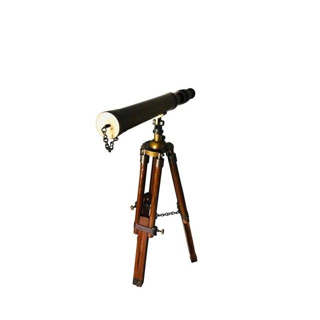 English Brass Telescope, 20th Century For Sale - Image 5 of 12