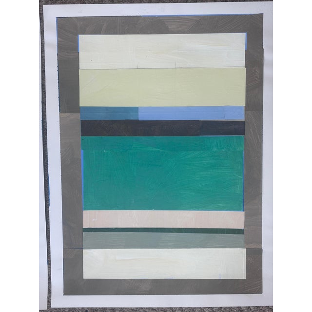 Paper Bryan Young Studios, Original Diptych Painting For Sale - Image 7 of 8