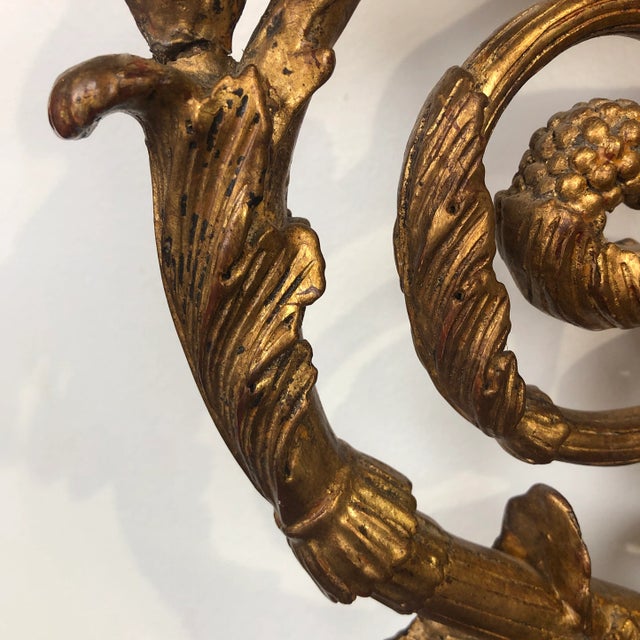 Pair of Traditional Italian Hand-Carved Light Sconce For Sale - Image 12 of 13