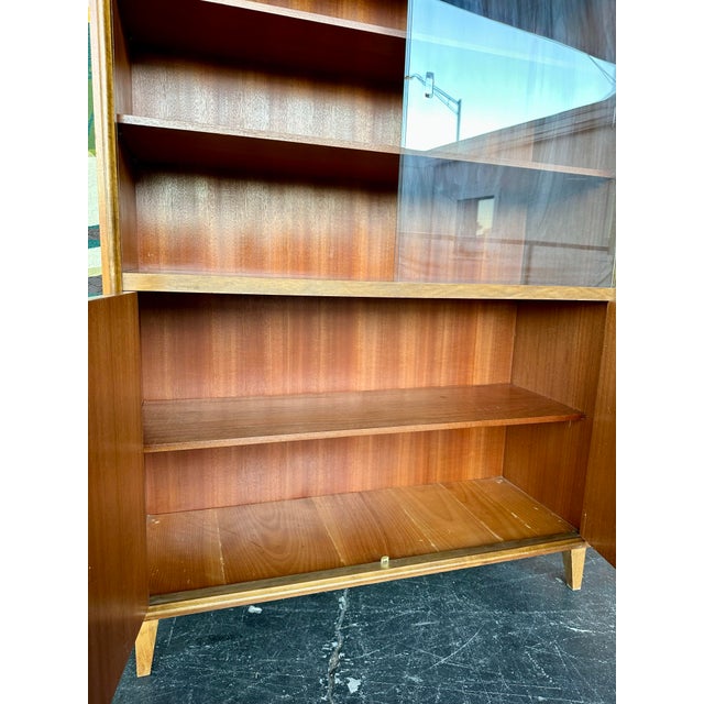 1950s Mid Century Modern German China Hutch Display Cabinet For Sale In Tampa - Image 6 of 12