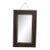 Victorian 1890s Uk Import Carved Oak Wall Mirror With Beveled Glass and Hanging Chain. For Sale