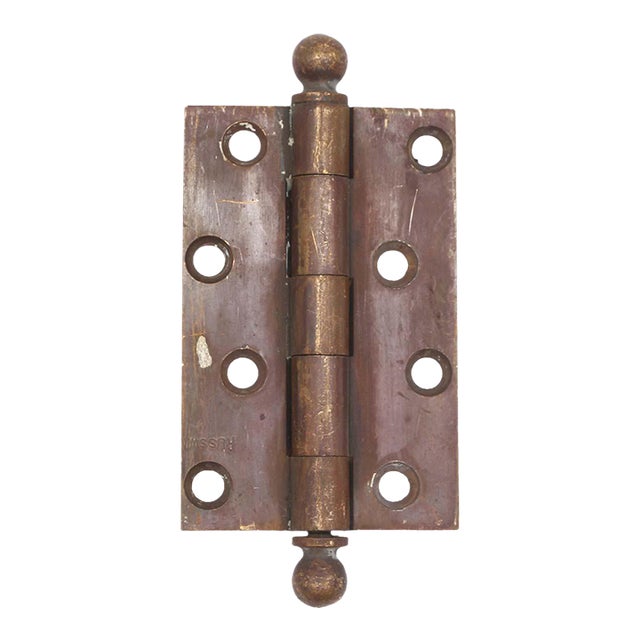 Vintage 4 X 2.625 Russwin Bronze Ball Tip Door Hinge For Sale