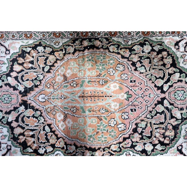 1950s, Handmade Vintage Persian Tabriz Silk Rug 2.5' X 4.3' For Sale - Image 9 of 13