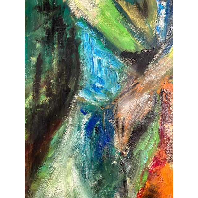 French Artist, Portrait of Red Haired Woman, 1940s, Oil on Canvas For Sale - Image 12 of 18