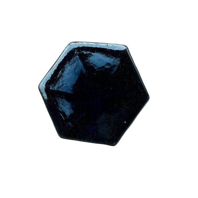 Mid-Century Modern Vintage Reproduction Cobalt Blue Nautical Deck Prism Deep Memphis Era Paperweight For Sale - Image 3 of 8