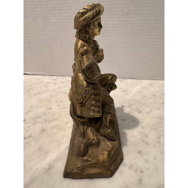 Antique Bronze Sculpture of an Artist For Sale - Image 4 of 9