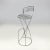 Postmodern Italian Chromed Metal Round Base Stool with Footrest For Sale - Image 4 of 18