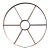 Vintage Wrought Iron Round Windowpane Mirror For Sale