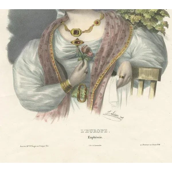 Lemercier, Costume Print of Europe, 1840, Paper For Sale - Image 4 of 5