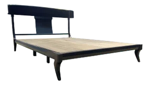 Mid Century Modern Klismos Style Queen Bedframe