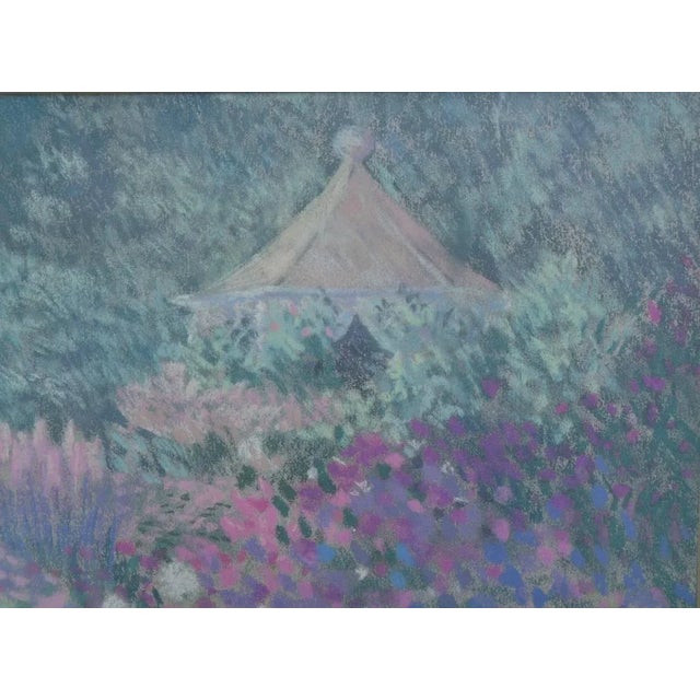 Jackie Simmonds, Gazebo in the Park, 14"x18" Pastel signed lower right framed to 29"x32 1/2" condition: excellent Jackie...
