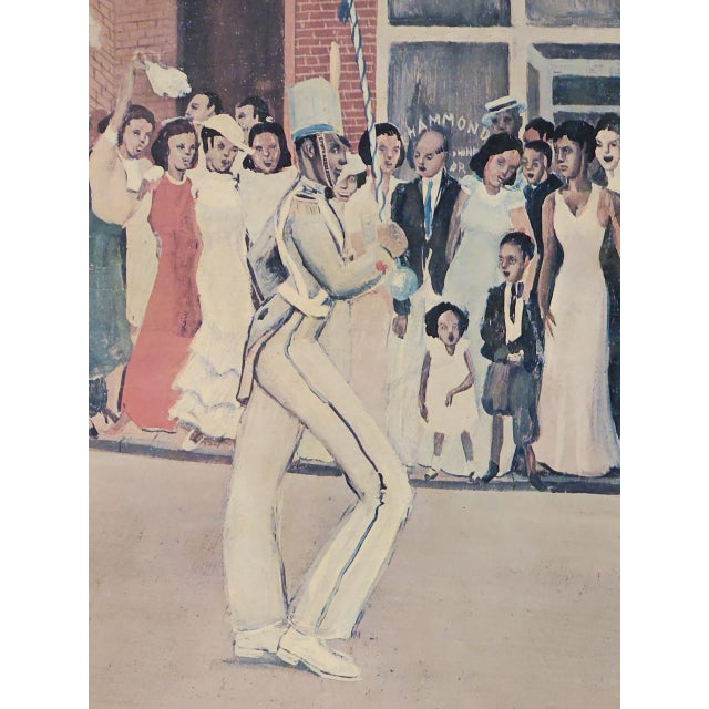 1960 Shorewood edition of Allan Rohan Crite 1935 painting - "Parade On Hammond Street" in excellent condition, unframed....