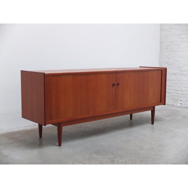 Danish Teak Sideboard with Tambour Doors by Arne Vodder, 1960s For Sale - Image 15 of 18