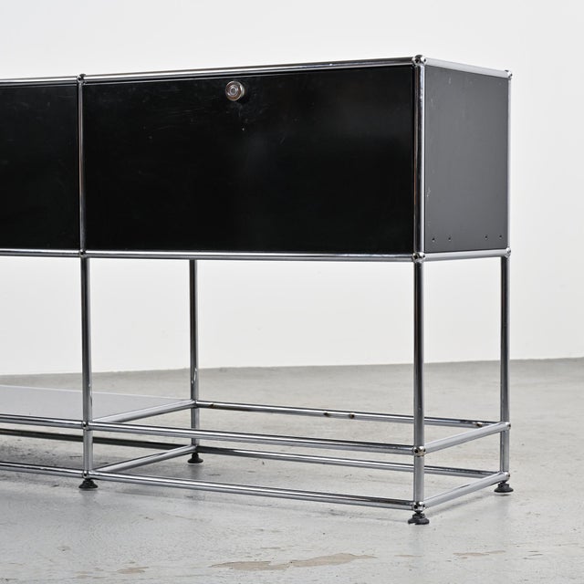 Black Sideboard from USM Haller, Switzerland, 1970 For Sale - Image 8 of 16