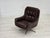 Brown Swivel Lounge Chairs with Ottoman in Leather, 1970s, Set of 3 For Sale - Image 8 of 18