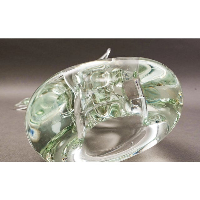 Glass Vintage Licio Zanetti Italy Hand Blown Murano Art Glass Goose Duck Bird Sculpture For Sale - Image 7 of 13