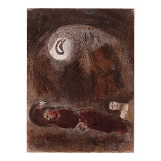 Marc Chagall, Ruth aux pieds de Booz (Ruth at the Feet of Boaz), Nude, 1960, Original Lithograph For Sale