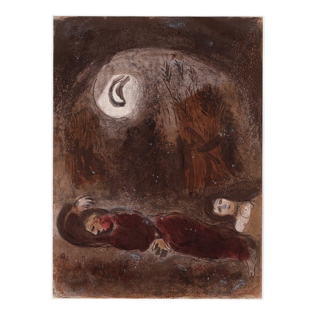 Marc Chagall, Ruth aux pieds de Booz (Ruth at the Feet of Boaz), Nude, 1960, Original Lithograph For Sale