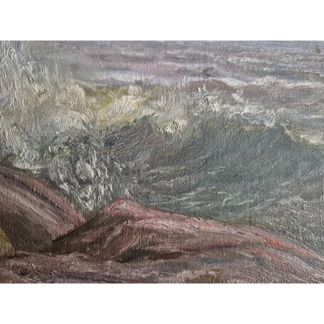 Swedish Artist, Ocean / Archipelago Motif, Mid-1900s, Oil on Canvas For Sale - Image 3 of 6