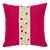 Schumacher Ashoka 16" Pillow in Magenta & Leaf For Sale