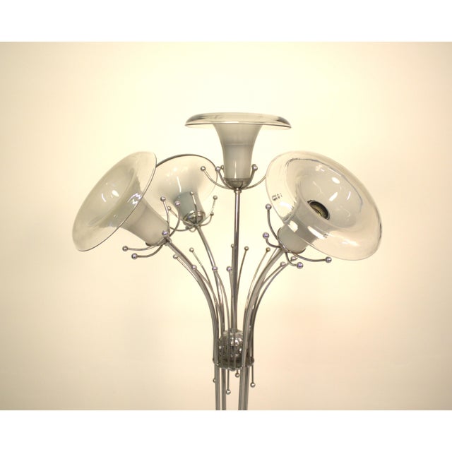 1970s Murano Glass Chandelier and Floor Lamp by Mazzega, 1970s, Set of 2 For Sale - Image 5 of 7