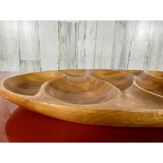 Sculpted Wood Biomorphic Catch All For Sale In Dallas - Image 6 of 11