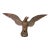 Antique Solid Brass Bronze Open Winged American Eagle Bird Heavy Flag Finial For Sale