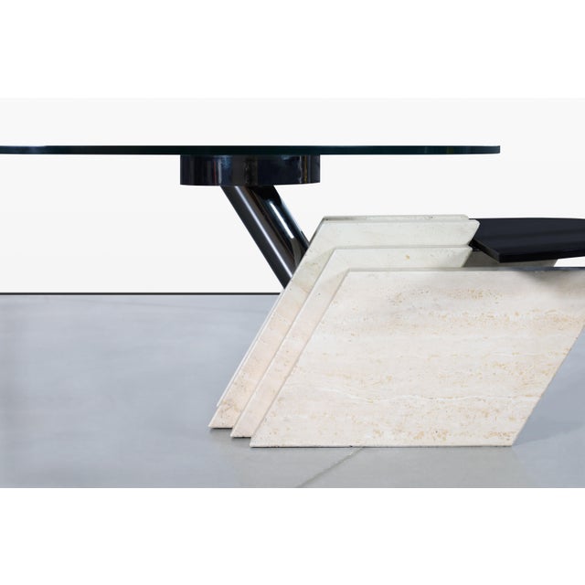 Ivory Italian Postmodern Travertine “Zeus” Adjustable Coffee Table by Lapalma For Sale - Image 8 of 14
