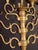 Rare 19thC Antique Polish Brass Menorah Large 22.7" 7 Branch Synagogue Knops For Sale - Image 12 of 18