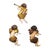 Gold Italian Hand Carved Gilt Wood Putti Wall Sculptures – Set of Three For Sale - Image 8 of 10