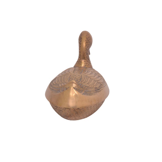 Farmhouse Midcentury 10" Brass Duck Box For Sale - Image 3 of 8