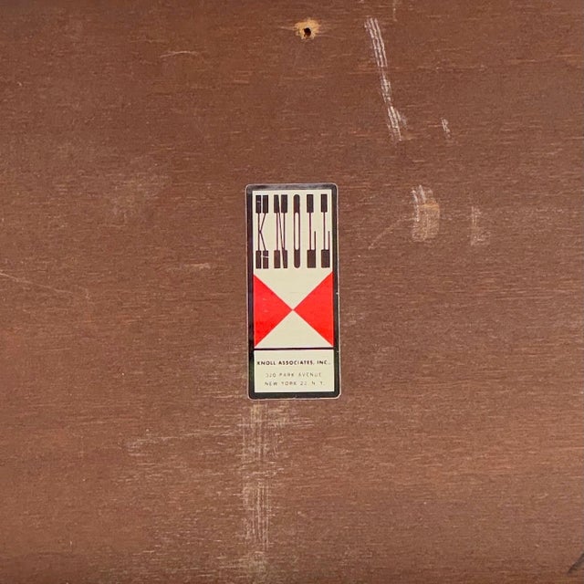 Brown T-Bar Walnut Coffee Table Bench by Florence Knoll for Knoll Associates For Sale - Image 8 of 8